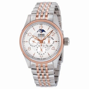 Oris Silver Automatic Watch #01-582-7678-4361-07-8-20-32 (Men Watch)