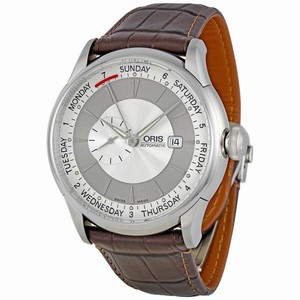 Oris Silver Guilloche Automatic Watch #01-645-7596-4051-07-5-24-70FC (Men Watch)