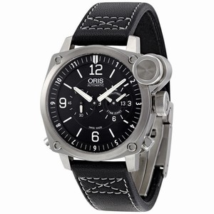 Oris Black Automatic Watch #01-690-7615-4164-07-5-22-58FC (Men Watch)