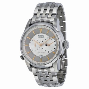 Oris Silver Automatic Watch #01-690-7681-4061-07-8-22-73 (Men Watch)