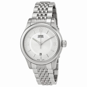 Oris Silver Automatic Watch #01-733-7594-4031-07-8-20-61 (Men Watch)