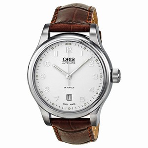 Oris White Automatic Watch #01-733-7594-4091-07-5-20-12 (Men Watch)