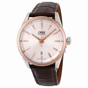 Oris Silver Automatic Watch #01-733-7642-6331-07-5-21-80FC (Men Watch)