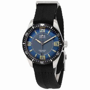 Oris Blue And Grey Automatic Watch #01-733-7707-4065-07-4-20-18 (Men Watch)