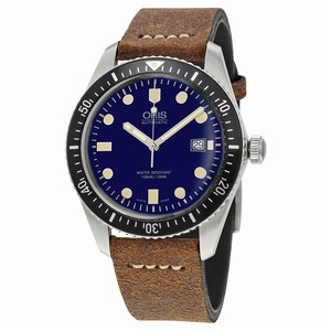 Oris Navy Blue Automatic Watch #01-733-7720-4055-07-5-21-02 (Men Watch)