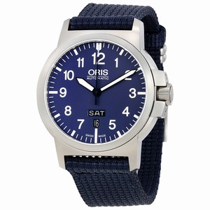 Oris Blue Automatic Watch #01-735-7641-4165-07-5-22-26 (Men Watch)