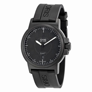 Oris Black Automatic Watch #01-735-7641-4764-07-4-22-05B (Men Watch)