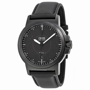 Oris Black Automatic Watch #01-735-7641-4764-07-5-22-56B (Men Watch)