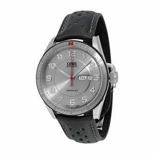 Oris Silver Automatic Watch #01-735-7662-4461-07-5-21-87-FC (Men Watch)