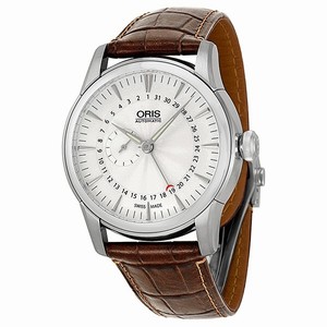 Oris Silver Guilloche Automatic Watch #01-744-7665-4051-07-1-22-73FC (Men Watch)