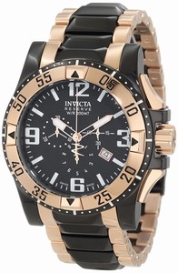 Invicta Black Dial Chronograph Luminous Stop-watch Watch #0203 (Men Watch)