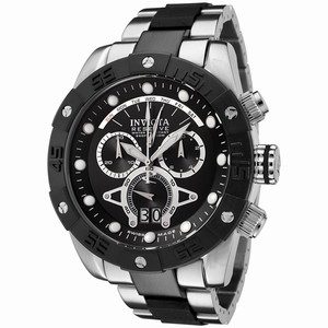 Invicta Black Dial Stainless Steel Band Watch #0331 (Men Watch)