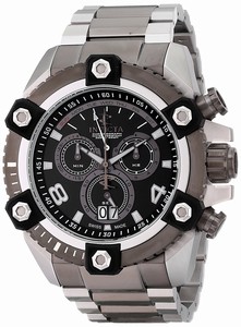 Invicta Black Dial Stainless Steel Band Watch #0338 (Men Watch)