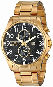 Invicta Black Dial Stainless Steel Band Watch #0382 (Men Watch)