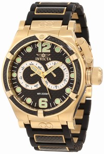 Invicta Carbon Fiber Dial Stainless Steel Band Watch #0387 (Men Watch)