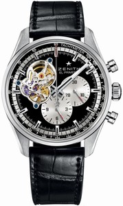 Zenith El Primero Chronomaster 1969 Chronograph Black Leather Watch# 03.2042.4061/21.C496 (Men Watch)