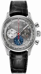 Zenith El Primero Automatic Chronograph Date Black Leather Watch# 03.2150.400/26.C714 (Men Watch)