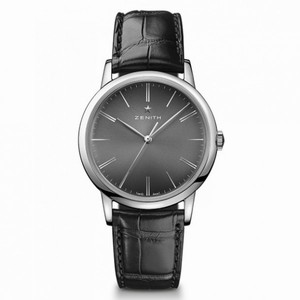 Zenith Automatic Elite Classic Black Leather Watch# 03.2290.679/26.C493 (Men Watch)