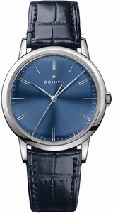 Zenith Automatic Elite Classic Blue Leather Watch# 03.2290.679/51.C700 (Men Watch)