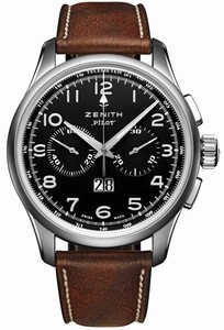 Zenith Automatic Chronograph Date Brown Leather Watch # 03.2410.4010/21.C722 (Men Watch)