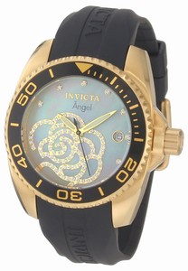 Invicta Swiss Quartz Crystal and Gold Tone Watch #0489 (Women Watch)