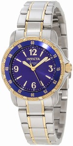 Invicta Blue Dial Gold Plated Watch #0548 (Women Watch)