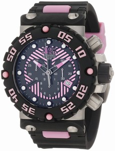 Invicta Black Dial Rubber Watch #10043 (Men Watch)