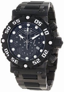 Invicta Black Dial Rubber Band Watch #10046 (Men Watch)