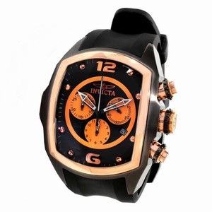 Invicta Quartz Black and Orange Watch #10065 (Men Watch)