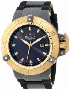 Invicta Subaqua Quartz Analog Date Black Polyurethane Watch # 10116 (Men Watch)