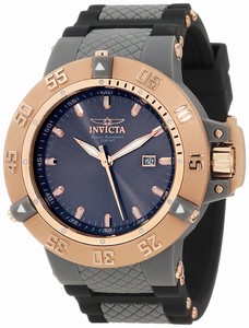 Invicta Subaqua Quartz Analog Date Black Polyurethane Watch # 10118 (Men Watch)