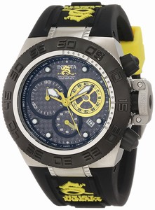 Invicta Black Carbon Fiber Dial Chronograph Luminous Stop-watch Watch #10156 (Men Watch)