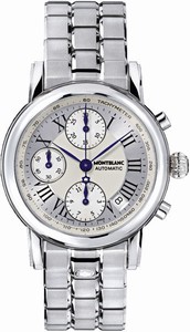MontBlanc Star Automatic Chronograph Date Stainless Steel Watch# 101643 (Men Watch)