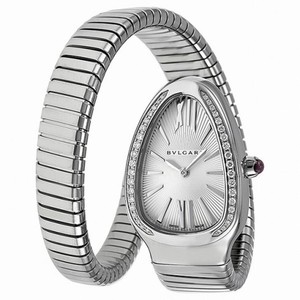 Bvlgari Serpenti Quartz Diamonds Bezel Stainless Steel Watch# 101816 (Women Watch)
