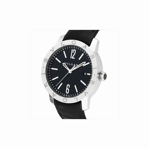 Bvlgari Automatic Dial color Black Lacquered Polished Watch # 101867 (Men Watch)