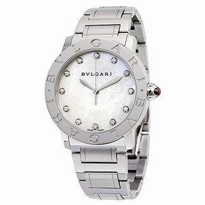 Bvlgari Automatic Dial Color White Mother Of Pearl Watch #101975 (Men Watch)