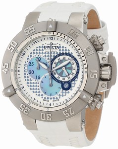 Invicta White Dial Chronograph Stop-watch Watch #10201 (Men Watch)