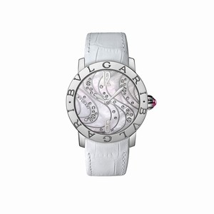 Bvlgari Automatic Dial color White Mother-of-Pearl with Diamonds Watch # 102030 (Men Watch)
