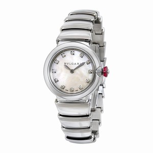 Bvlgari Quartz Dial color White Mother of Pearl Watch # 102196 (Men Watch)
