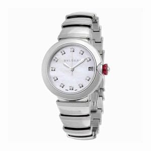 Bvlgari Automatic Dial color White Mother of Pearl Watch # 102199 (Women Watch)