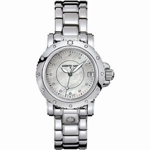 Montblanc Sport Quartz Diamonds Bezel Stainless Steel Watch#102362 (Women Watch)