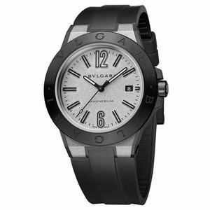 Bvlgari Automatic Date Black Rubber Watch # 102427 (Men Watch)
