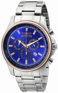 Invicta Blue Dial Stainless Steel Watch #10301 (Men Watch)