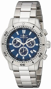 Invicta Blue Dial Stainless Steel Watch #10362 (Men Watch)