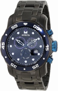 Invicta Black Dial Stainless Steel Band Watch #10374 (Men Watch)