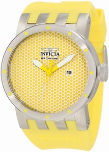 Invicta Japanese Quartz Yellow Watch #10420 (Men Watch)