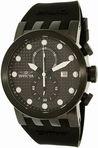 Invicta Black Dial Silicone Band Watch #10427 (Men Watch)