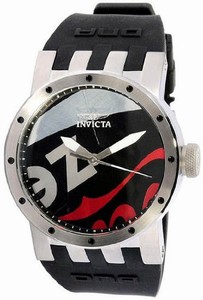 Invicta Black Dial Silicone Band Watch #10435 (Men Watch)