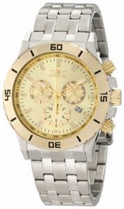 Invicta Swiss Quartz Gold Watch #10468 (Men Watch)