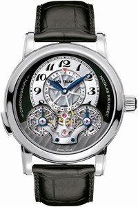 MontBlanc Nicolas Rieussec Manual Winding MB R110 Chronograph Date Black Leather Watch #104981 (Men Watch)